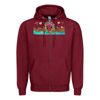Burgundy nurse sunflower libbey glass Zipper Hoodie - HRA Design Shop