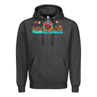 Charcoal Heather nurse sunflower libbey glass Zipper Hoodie - HRA Design Shop