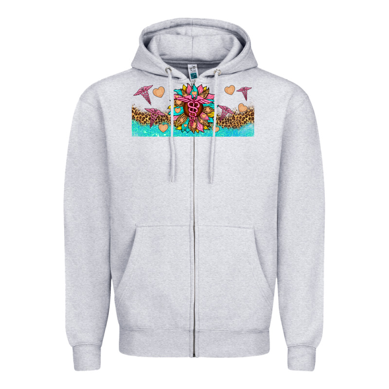 Nurse Sunflower Libbey Glass Zipper Hoodie by HRA Design Shop | Teevron