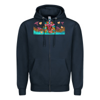 Navy nurse sunflower libbey glass Zipper Hoodie - HRA Design Shop