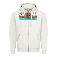 Oatmeal Heather nurse sunflower libbey glass Zipper Hoodie - HRA Design Shop