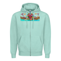 Seafoam nurse sunflower libbey glass Zipper Hoodie - HRA Design Shop