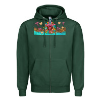 Sports Green nurse sunflower libbey glass Zipper Hoodie - HRA Design Shop