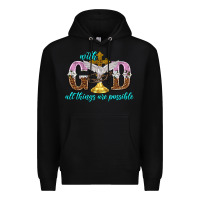 Black with god all things are possible Premium Hoodie - NancyCooperArtShop