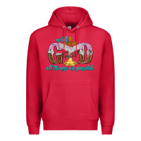 Cardinal with god all things are possible Premium Hoodie - NancyCooperArtShop