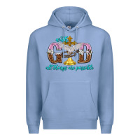 Colony Blue with god all things are possible Premium Hoodie - NancyCooperArtShop