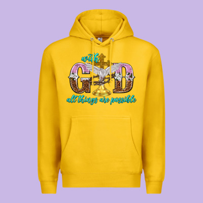 With God All Things Are Possible Premium Hoodie Designed By Nancycooperartshop