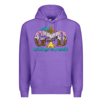 Purple with god all things are possible Premium Hoodie - NancyCooperArtShop
