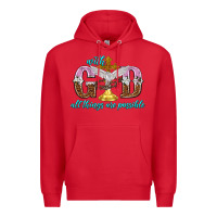 Red with god all things are possible Premium Hoodie - NancyCooperArtShop