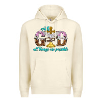Sandshell with god all things are possible Premium Hoodie - NancyCooperArtShop