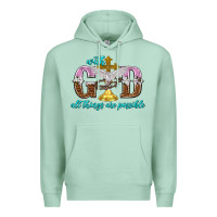 Seafoam with god all things are possible Premium Hoodie - NancyCooperArtShop