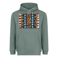 Sage usa army pattern brushstroke Heavyweight Hoodie - Artiststas