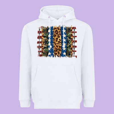 Usa Army Pattern Brushstroke Heavyweight Hoodie Designed By Artiststas