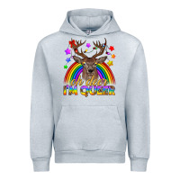 Heather Grey LGBTQ+ Oh Deer I'm Queer Urban Hoodie - BundleAndBundleShop