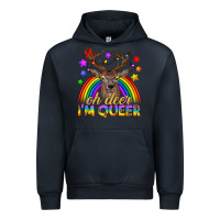 Navy LGBTQ+ Oh Deer I'm Queer Urban Hoodie - BundleAndBundleShop