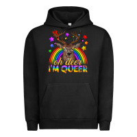 Pigment Black LGBTQ+ Oh Deer I'm Queer Urban Hoodie - BundleAndBundleShop