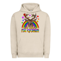 Pigment French Oak LGBTQ+ Oh Deer I'm Queer Urban Hoodie - BundleAndBundleShop