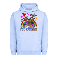 Pigment Grape Ice LGBTQ+ Oh Deer I'm Queer Urban Hoodie - BundleAndBundleShop