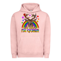 Pigment Salmon LGBTQ+ Oh Deer I'm Queer Urban Hoodie - BundleAndBundleShop