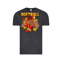 Vintage Black Softball life afro girl sneakers Vintage Tee - RanaPortraitStore