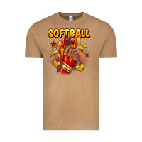Vintage Camel Softball life afro girl sneakers Vintage Tee - RanaPortraitStore