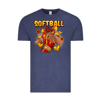 Vintage Denim Softball life afro girl sneakers Vintage Tee - RanaPortraitStore
