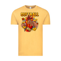 Vintage Mustard Softball life afro girl sneakers Vintage Tee - RanaPortraitStore