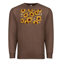 Chestnut sunflower leopard background Premium Sweatshirt - AdoDesignShop