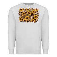 Dove Grey sunflower leopard background Premium Sweatshirt - AdoDesignShop