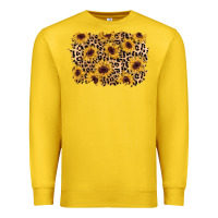 Lemon sunflower leopard background Premium Sweatshirt - AdoDesignShop