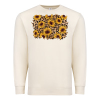 Sandshell sunflower leopard background Premium Sweatshirt - AdoDesignShop