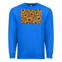 True Royal sunflower leopard background Premium Sweatshirt - AdoDesignShop
