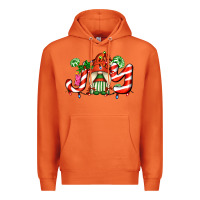 Carrot joy with gnomes and christmas cookie and candies Premium Hoodie - AdoDesignShop