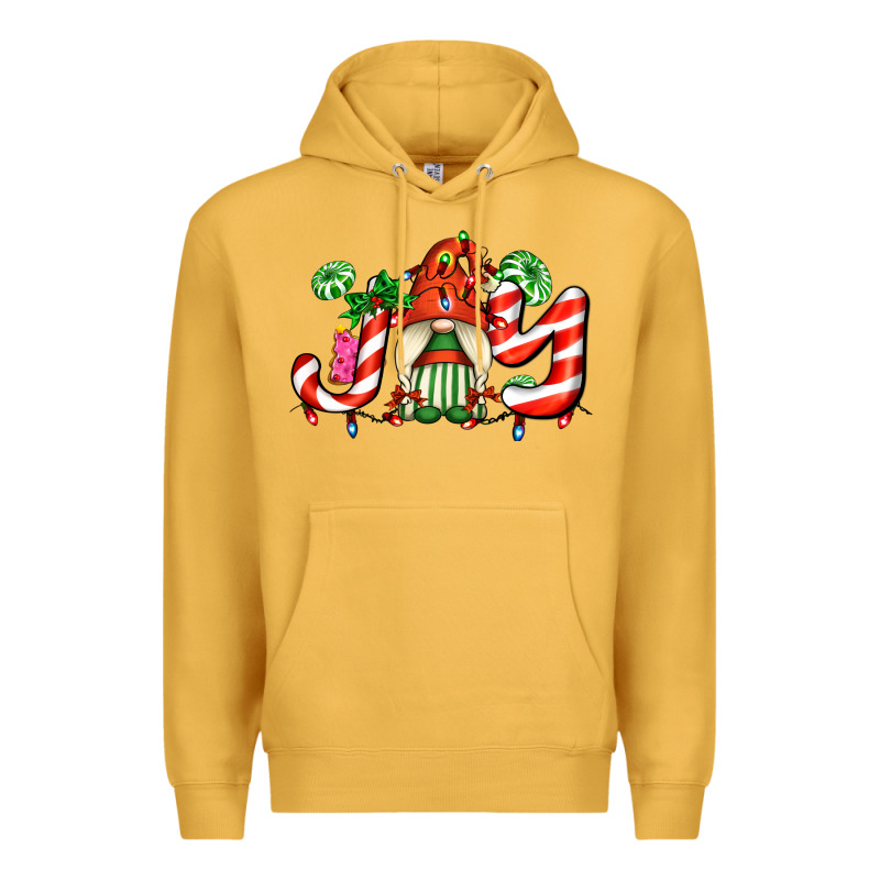Joy With Gnomes And Christmas Cookie And Candies Premium Hoodie by AdoDesignShop | Teevron