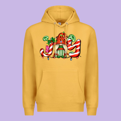 Joy With Gnomes And Christmas Cookie And Candies Premium Hoodie Designed By Adodesignshop