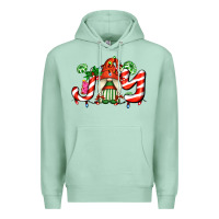 Seafoam joy with gnomes and christmas cookie and candies Premium Hoodie - AdoDesignShop