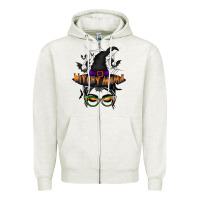 Oatmeal Heather withcy mama Zipper Hoodie - RacoonDesign