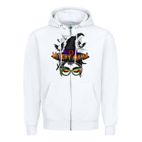 White withcy mama Zipper Hoodie - RacoonDesign