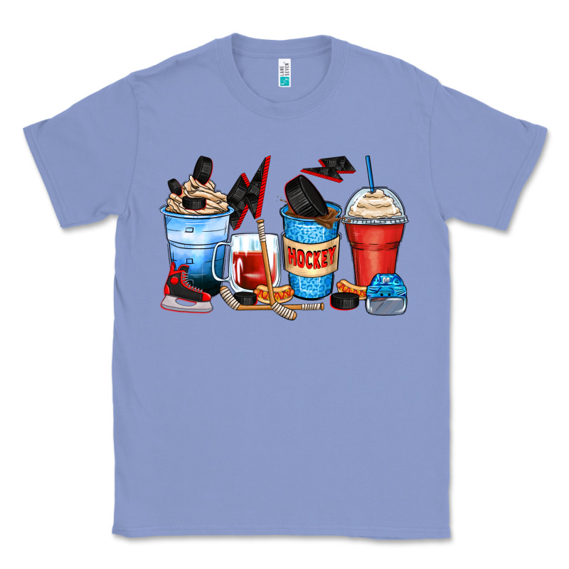 Hockey Begins After Coffee Cups Classic Tee by Zillion Design Studio | Teevron