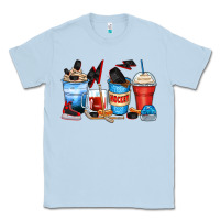 Dusty Blue hockey begins after coffee cups Classic Tee - Zillion Design Studio