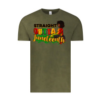 Vintage Olive Straight outta Juneteenth Vintage Tee - RanaPortraitStore