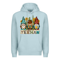 Blue Mist yeehaw with gnomies Premium Hoodie - NancyCooperArtShop