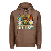 Chestnut yeehaw with gnomies Premium Hoodie - NancyCooperArtShop