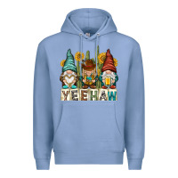 Colony Blue yeehaw with gnomies Premium Hoodie - NancyCooperArtShop