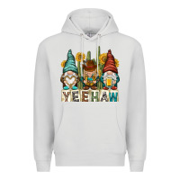 Dove Grey yeehaw with gnomies Premium Hoodie - NancyCooperArtShop