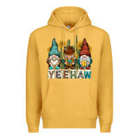 Mustard yeehaw with gnomies Premium Hoodie - NancyCooperArtShop