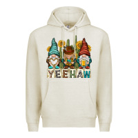 Oatmeal Heather yeehaw with gnomies Premium Hoodie - NancyCooperArtShop