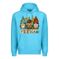Ocean Blue yeehaw with gnomies Premium Hoodie - NancyCooperArtShop