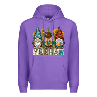 Purple yeehaw with gnomies Premium Hoodie - NancyCooperArtShop