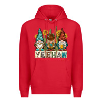 Red yeehaw with gnomies Premium Hoodie - NancyCooperArtShop